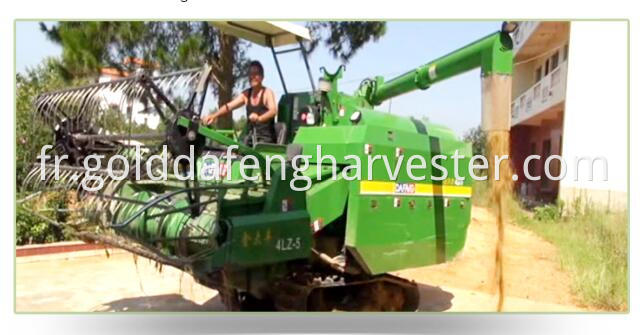 Self-propelled full feed rice combine harvester--Unloading